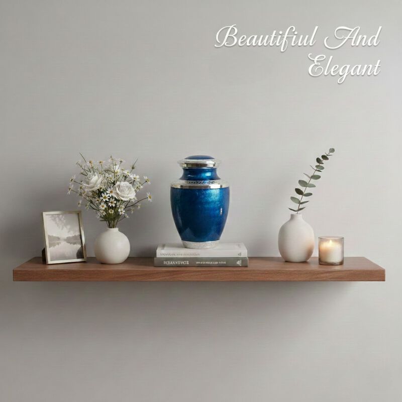 silver-toned accents urn image number 4