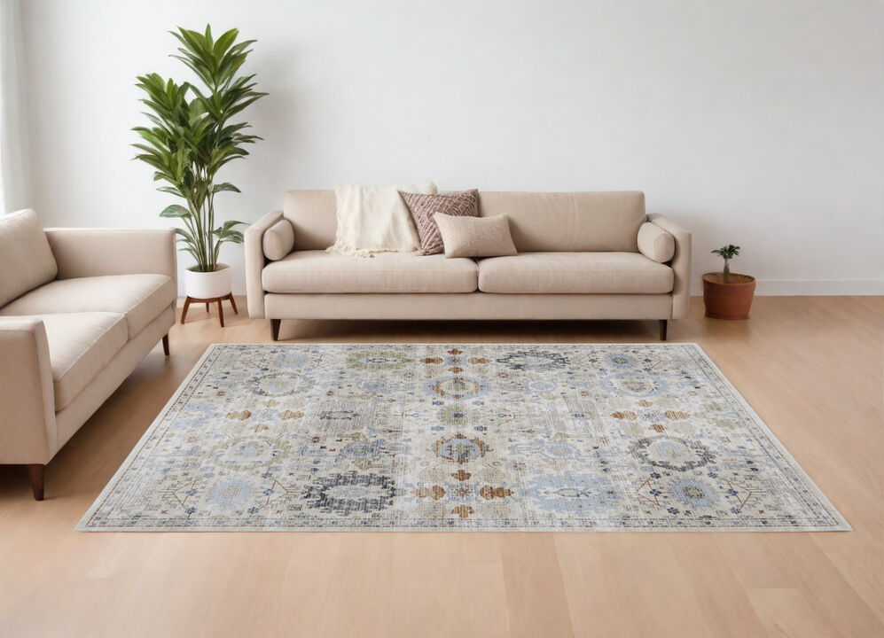 HomeRoots Floral Power Loom Area Rug