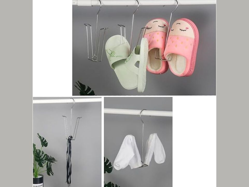 Stainless Steel Shoe Organizer Space Saving Shoes Drying Rack
