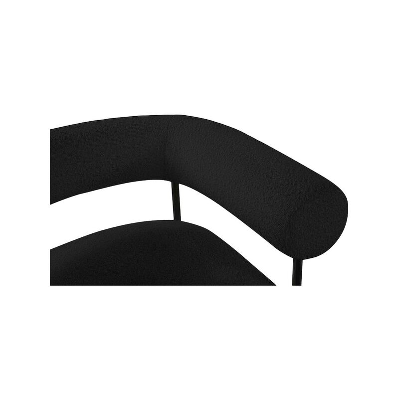 Meridian Furniture Blake Black Boucle Fabric Accent Chair