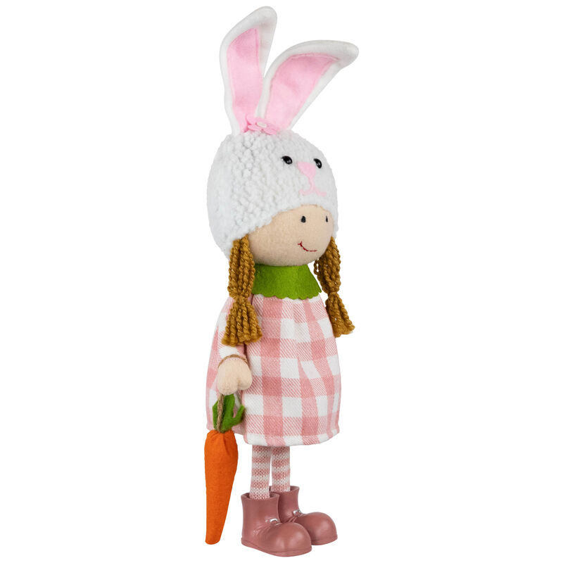 Girl in Bunny Hat Standing Easter Figurine - 13" - Pink and White