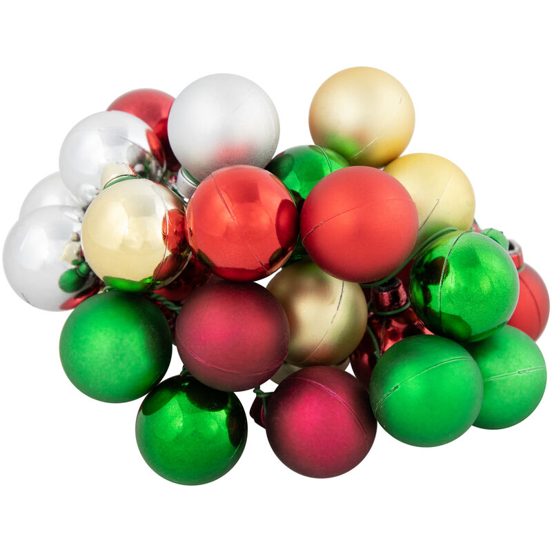 6.75" Traditional Colors Shatterproof Ball Ornament Christmas Pick image number 0