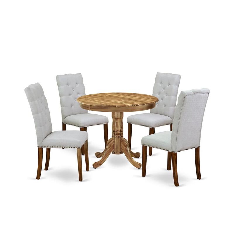 East West Furniture Dining Room Set Natural