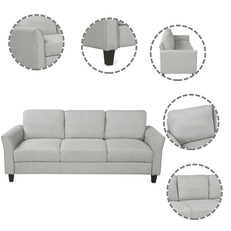 3-Seat Sofa Living Room Linen Fabric