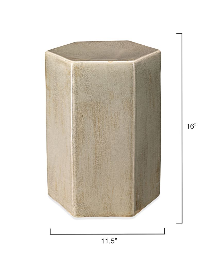 Porto Ceramic Indoor/Outdoor Side Table-Small, Pistachio