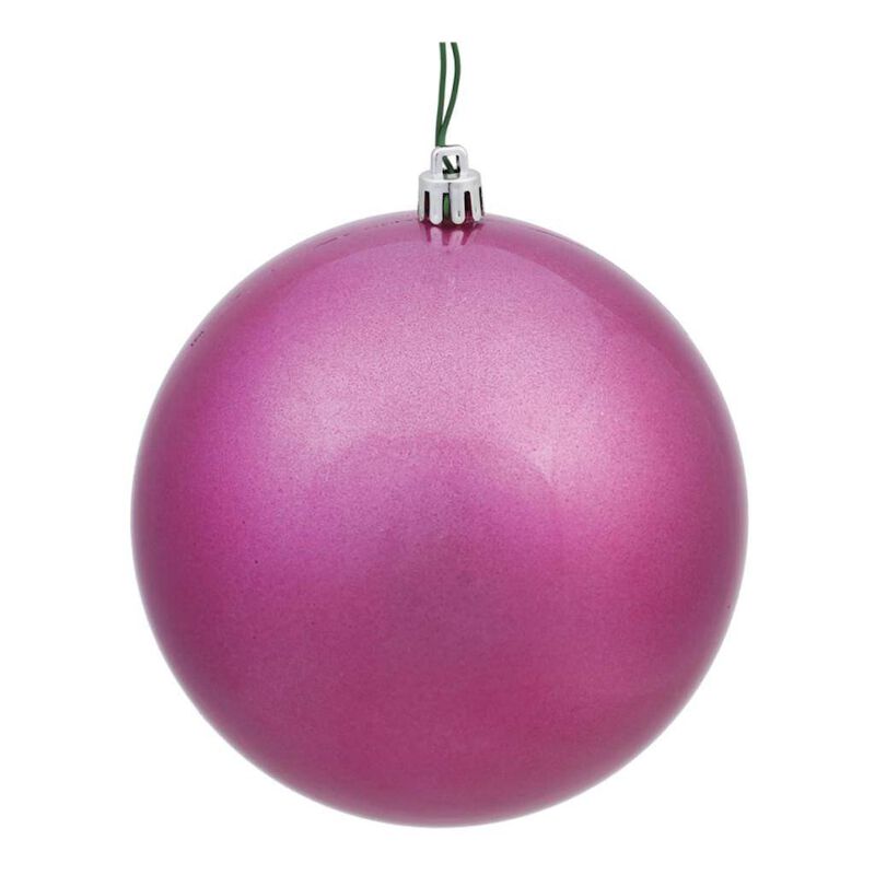Vickerman 445013-4.75" Mauve Candy Ball Christmas Tree Ornament (4 pack) (N591245DCV) image number 0