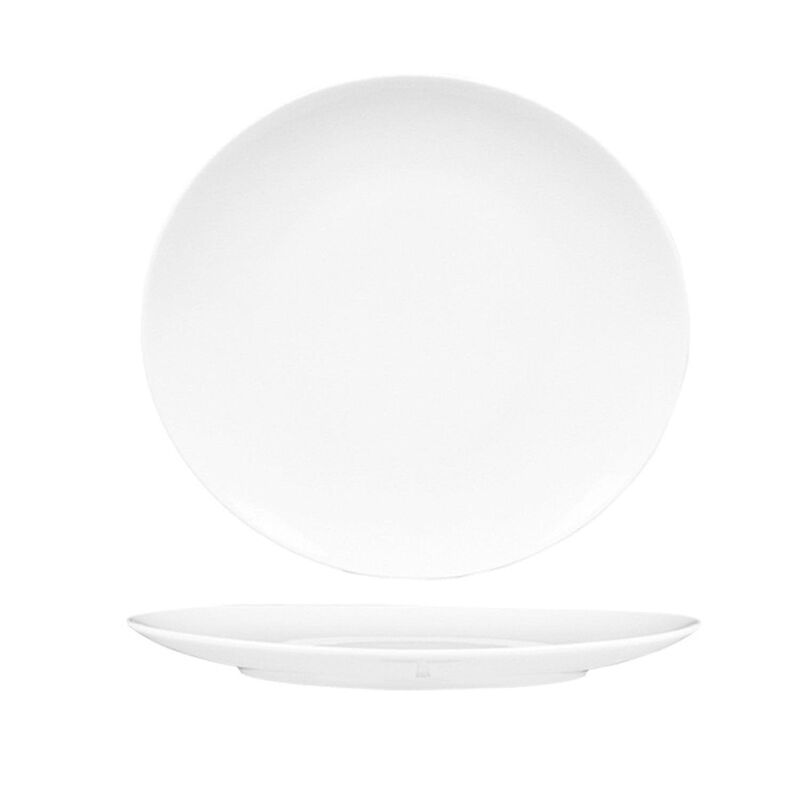 Elips 6.25" x 5.5" Oval White Porcelain Plate (Set of 4) image number 2