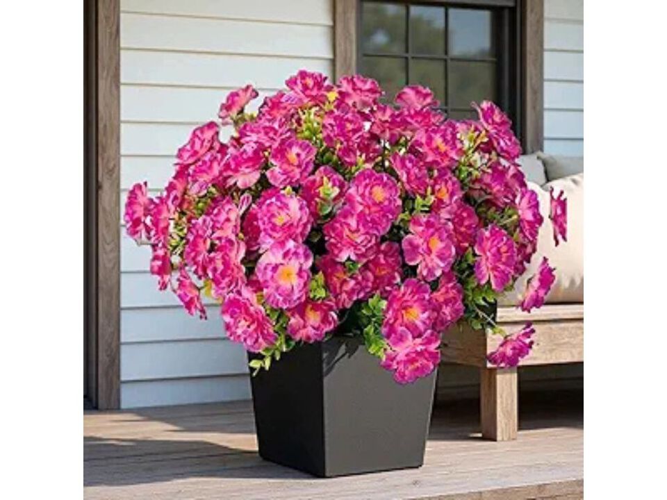 12 Piece Artificial Outdoor Plants UV Resistant Garden Porch Decor