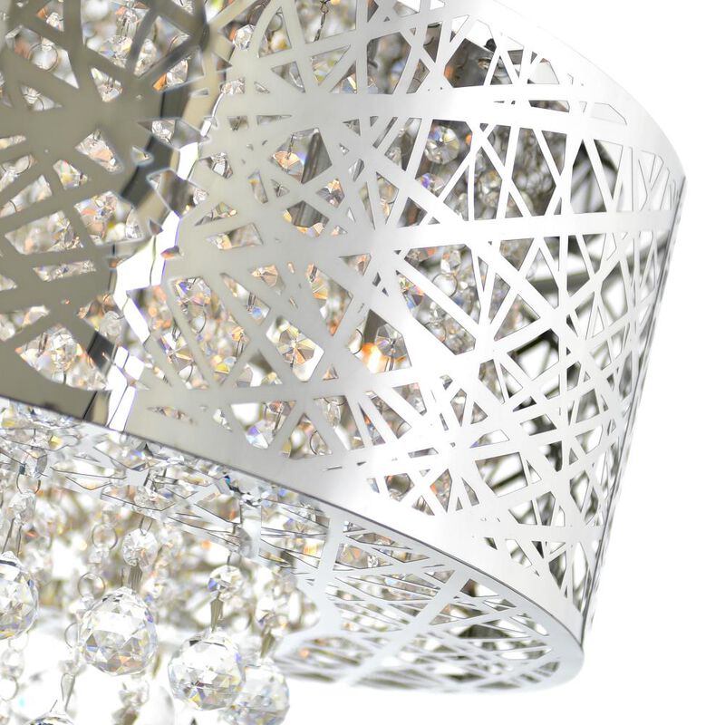 Eternity 9 Light Drum Shade Chandelier With Chrome Finish