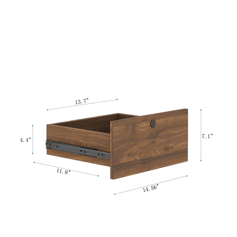 Mondawe Modern Nightstand, Smart Nightstand With Nightlight And Rechargeable Bedroom Storage