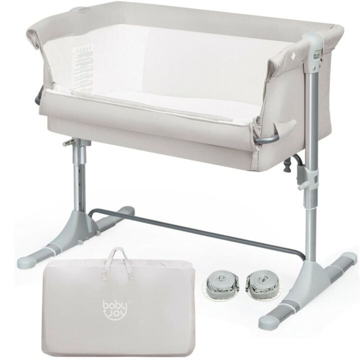 Hivago Travel Portable Baby Bed Side Sleeper  Bassinet Crib with Carrying Bag