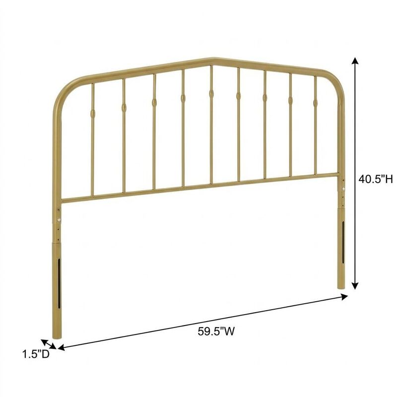 Metal Queen Headboard in Black with Durable Frame and Elegant Design image number 1