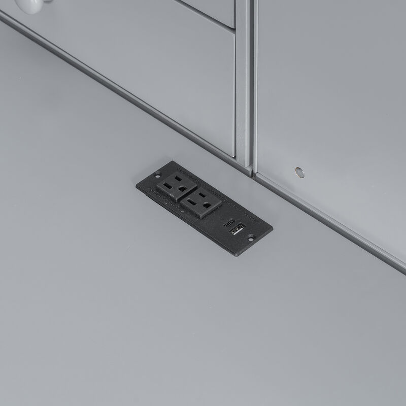 Merax Twin size L-Shaped Bunk Bed with Built-in Desk image number 4