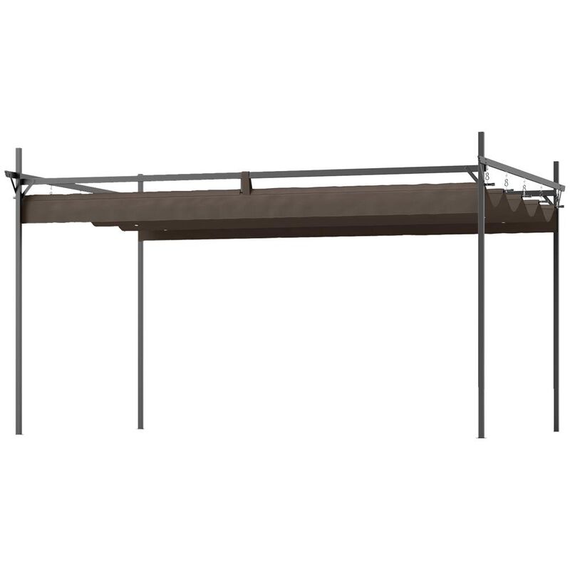 Hivvago 10' x 13' Heavy-Duty Metal Pergola with Canopy image number 0