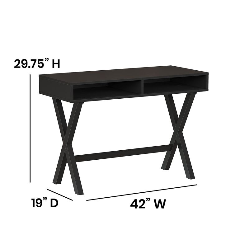 Flash Furniture Darla Computer Desk - White Home Office Desk with Storage Drawer - 42" Long Writing Desk for Bedroom