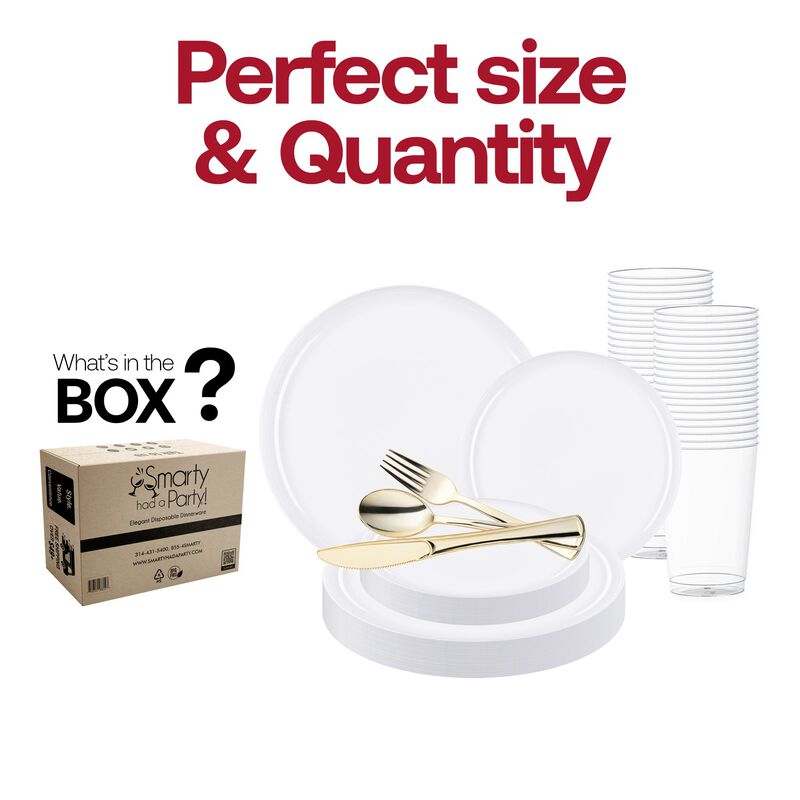 Flat Round Plastic Wedding Value Set (30 Sets) image number 3