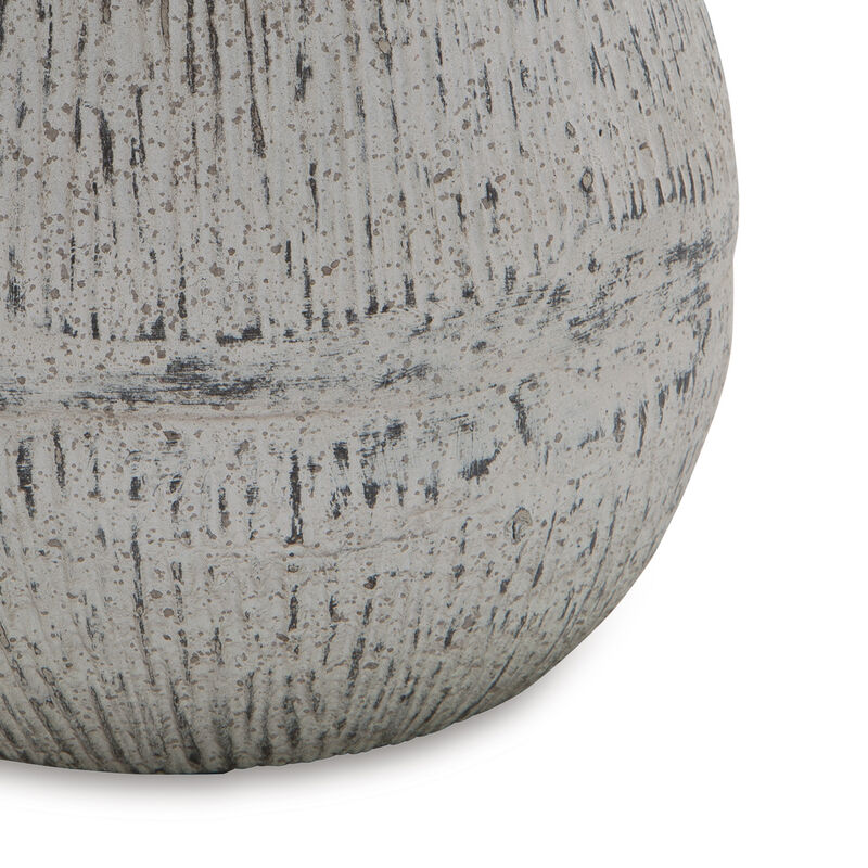 Mony 10 Inch Tabletop Decorative Flower Vase, Home Accessory, White Brown - Benzara