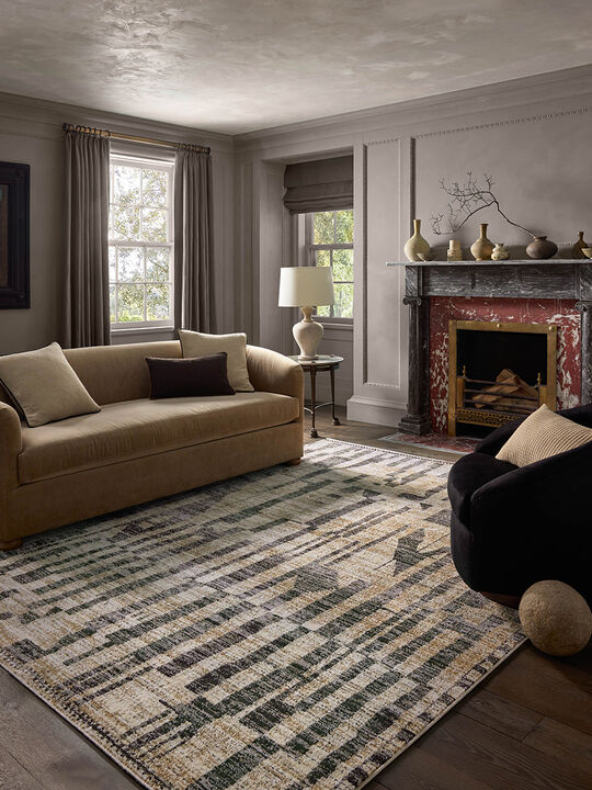 Bleecker BLE03 Beige/Stone 2'7" x 8'0" Runner Rug by Jeremiah Brent x Loloi