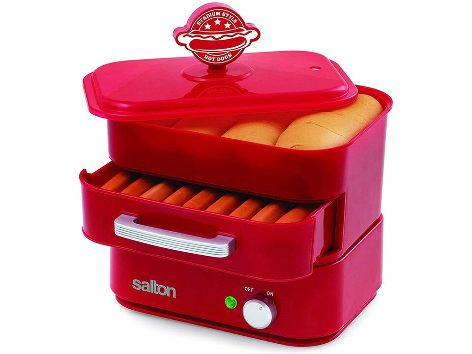 Salton HD1905 Steamer for Hot Dog Red