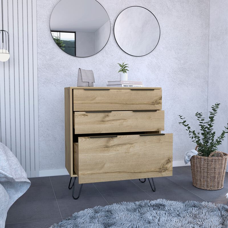 Drawer Dresser Hartly, Bedroom, Light Oak