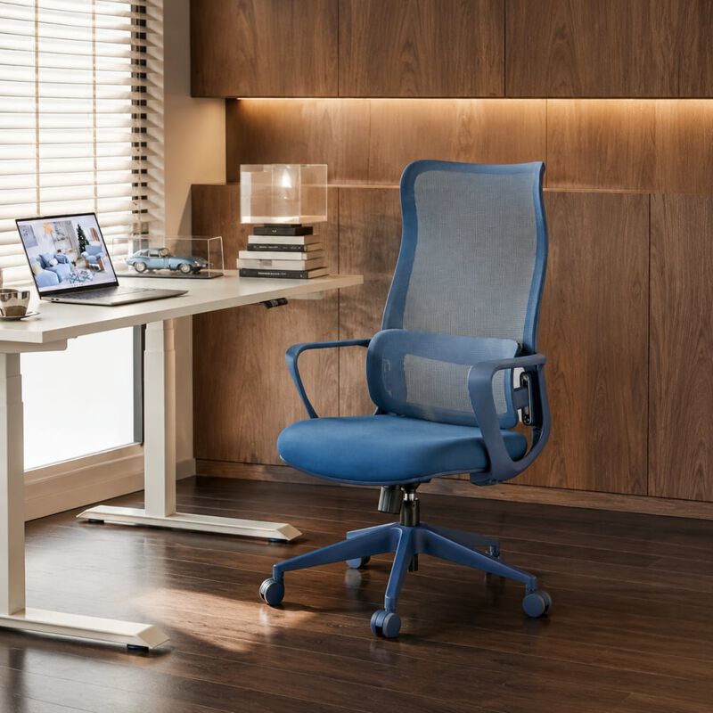 GOODSILO Ergonomic High Back Breathable Mesh Office Chair 350LBS Capacity with Adjustable Lumbar Support Integrated Molded Foam Fireproof Seat Cushion for Home Office image number 3