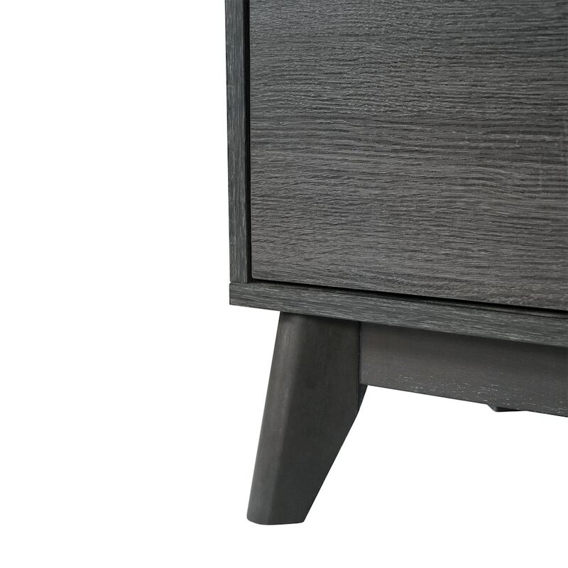 Flash Furniture Mid-Century Modern Buffet Sideboard/TV Stand with 4 Soft Close Doors, Black Wash image number 9