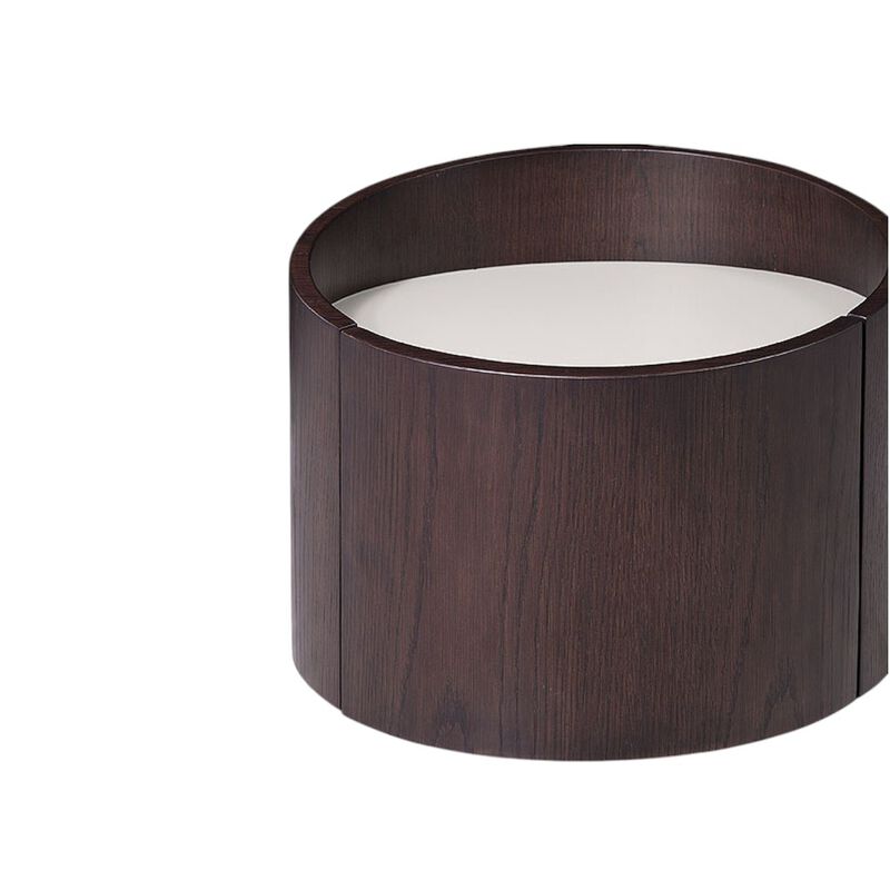 Round Solid Wood End Table &ndash; Minimalist Design for Modern or Rustic Interiors image number 4