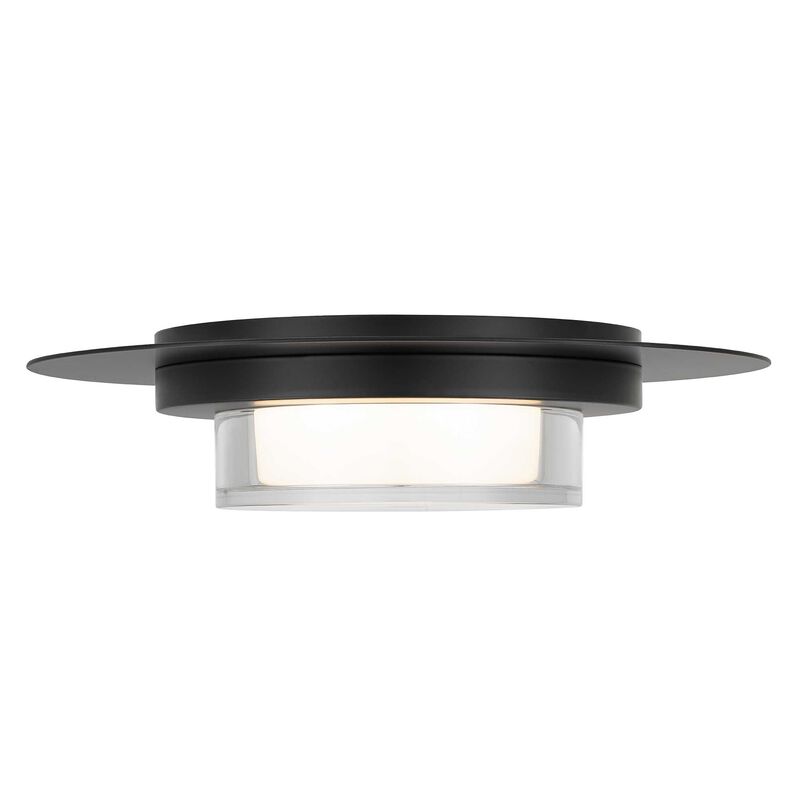 Plate Round 12 inch Black LED Flush Mount image number 3
