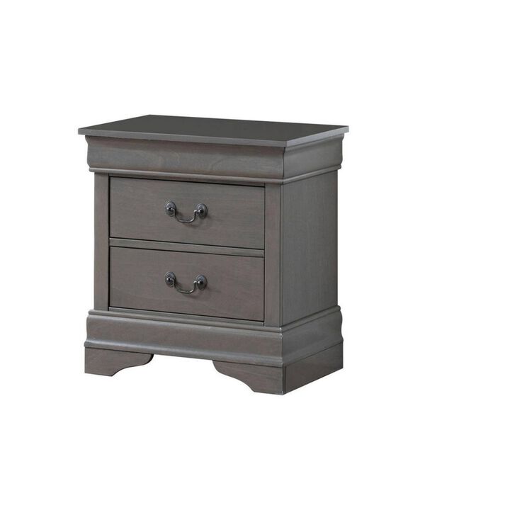 Streamdale Louis Philippe Nightstand: Solid Wood, Dovetail Construction