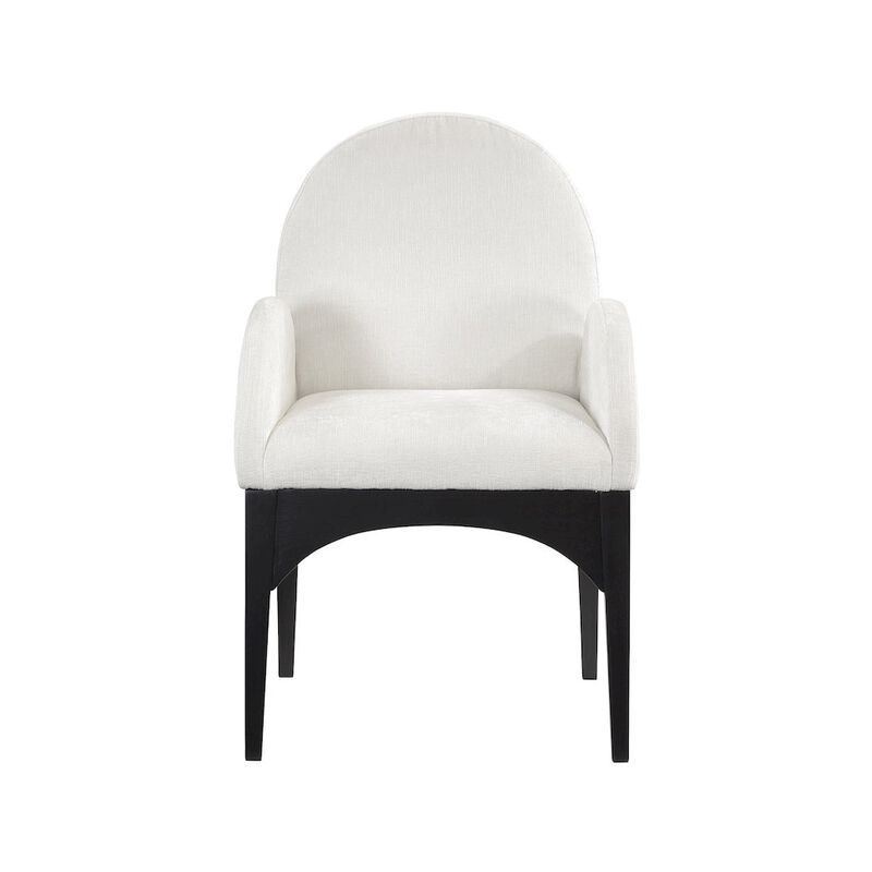 Meridian Furniture Waldorf Cream Chenille Fabric Dining Chair