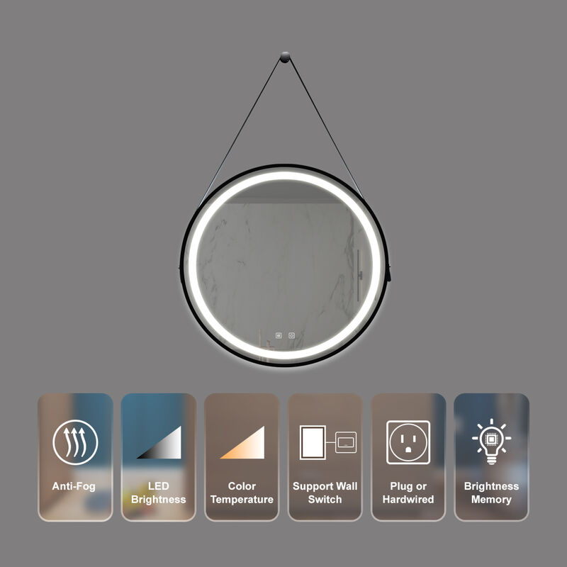 ELEMENT ACE 32 Inch Bathroom LED Vanity Mirror with Dimmable Touch Control and Anti-Fog Technology image number 3