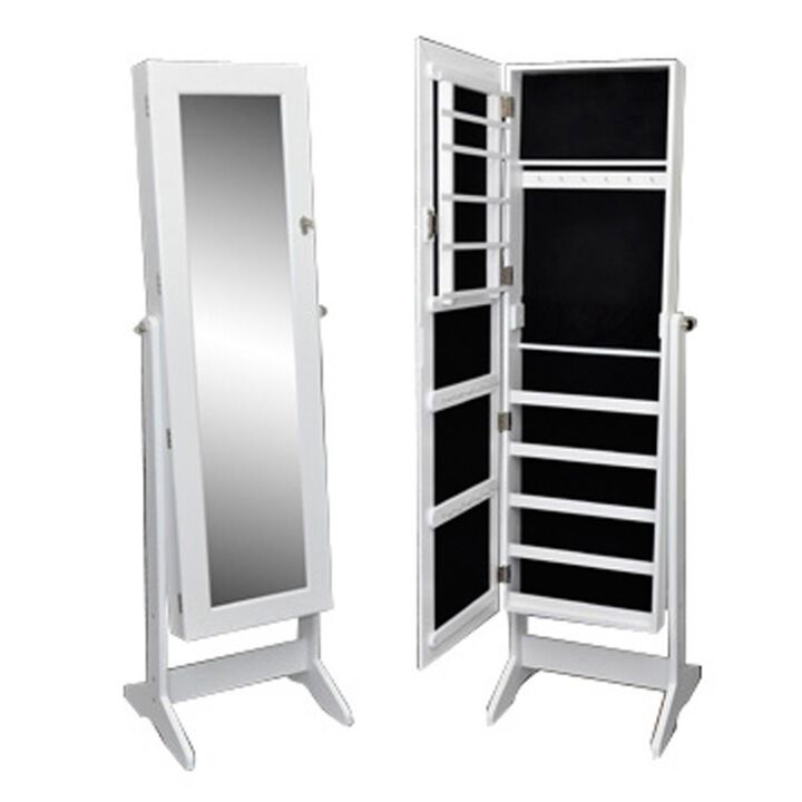 Online Gym Shop  Free Standing Jewelry Cabinet with Mirror