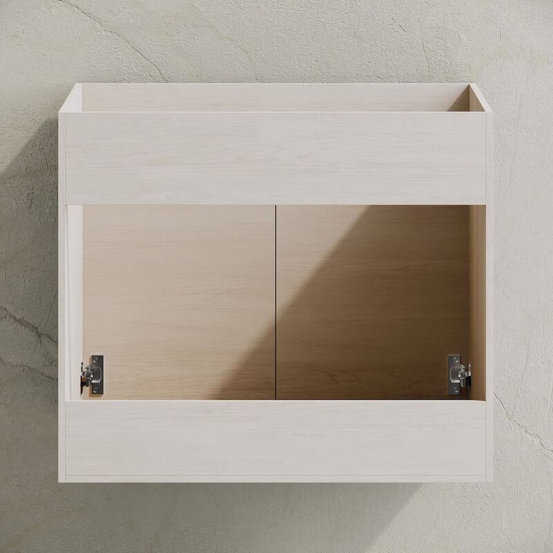 St. Tropez 24" Wall-Mounted Bathroom Vanity Cabinet without Top in White Oak image number 4