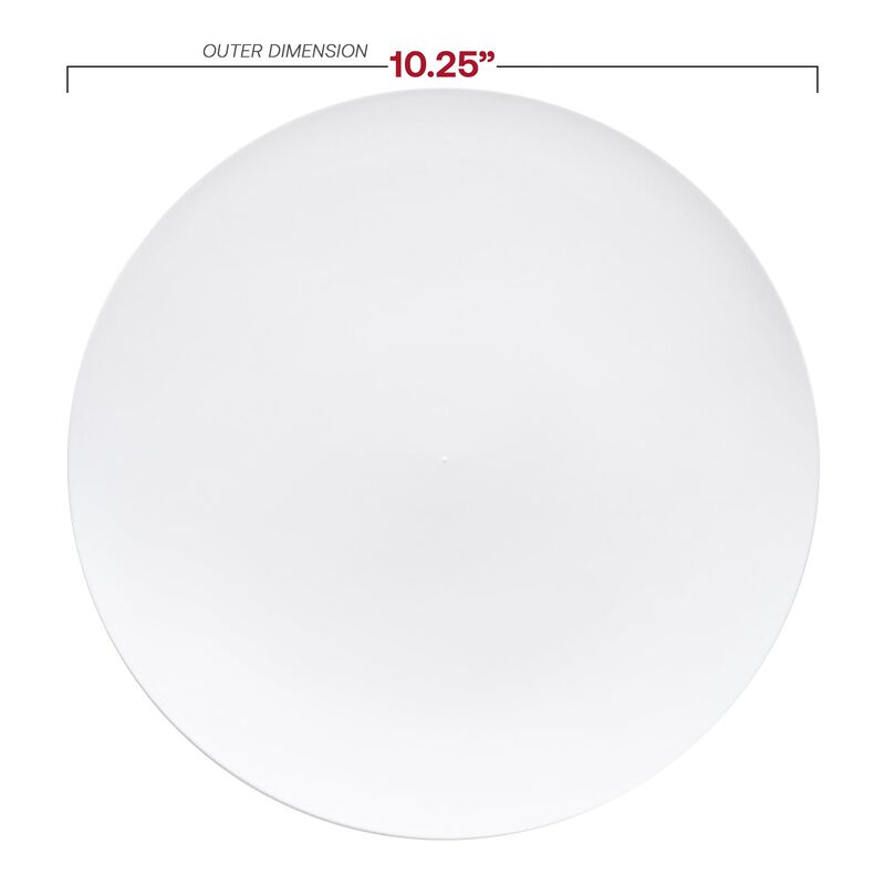 Solid White Organic Round Plastic Dinnerware Value Set (40 Sets) image number 2