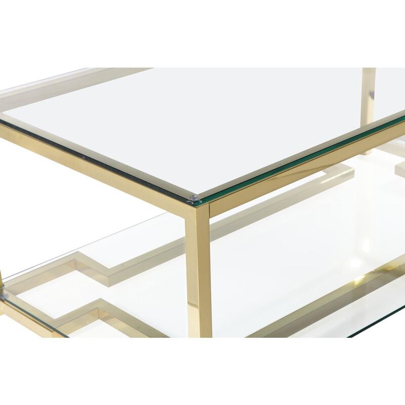 90210 Furniture Nina Coffee Table In High Polish Gold