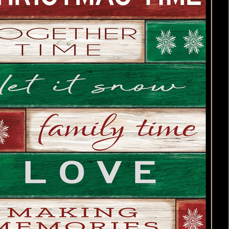 HomeRoots Christmas Time Black Framed Wall Art image number 2