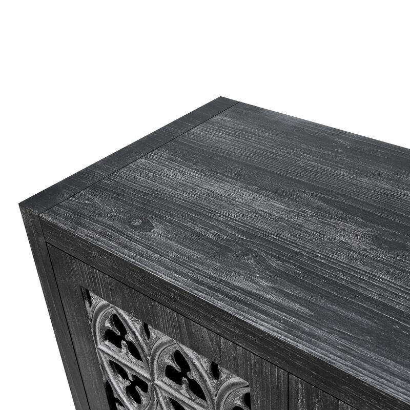 Nasbit Rustic Farmhouse Sideboard Storage Cabinet image number 5