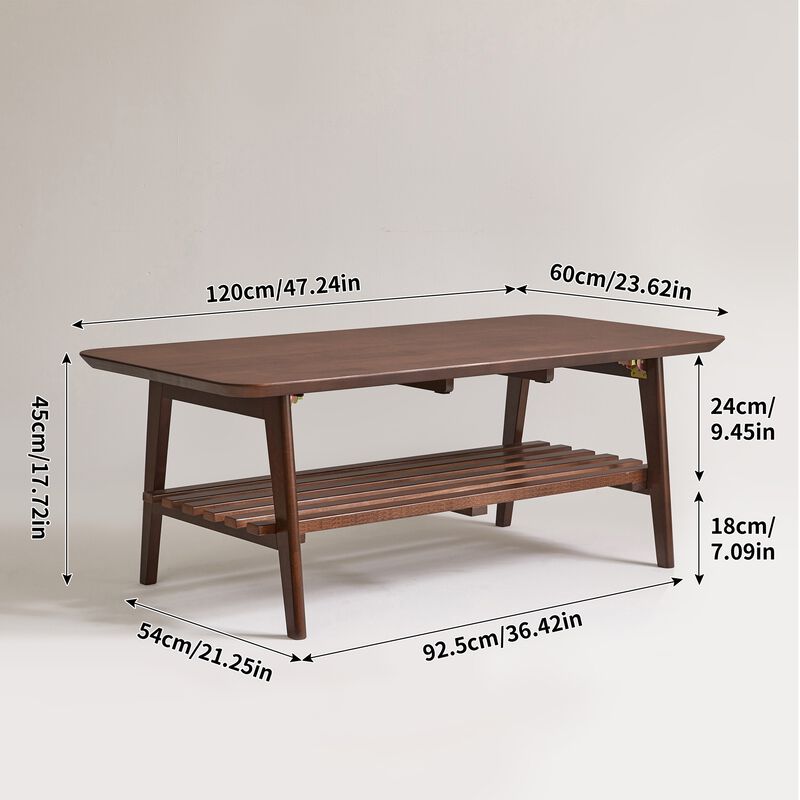 Gerkar Space-Saving Foldable Coffee Table image number 9
