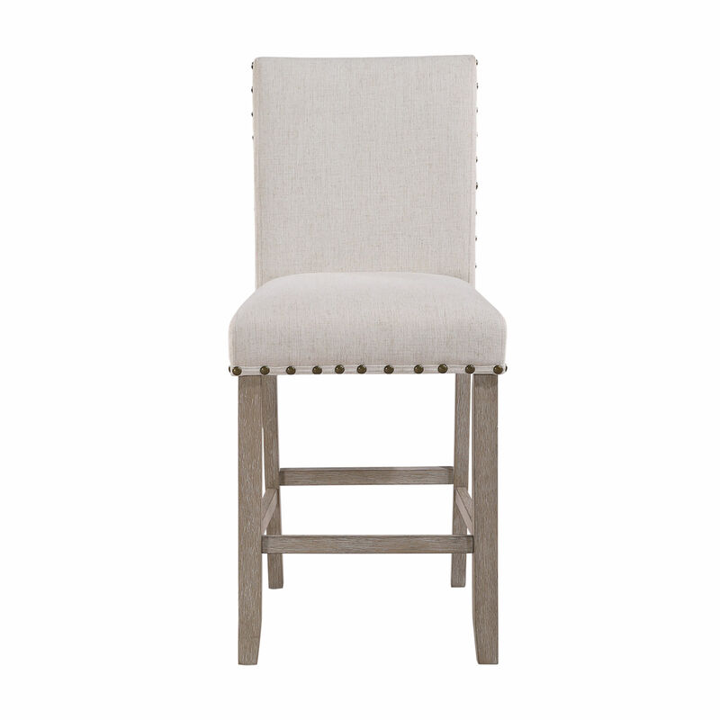 Modern White Bar Stools Set of 2 image number 0