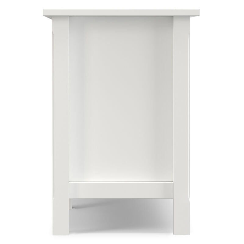 Kitchener SOLID WOOD 60 inch Wide Contemporary TV Media Stand in White For TVs up to 65 inches image number 6