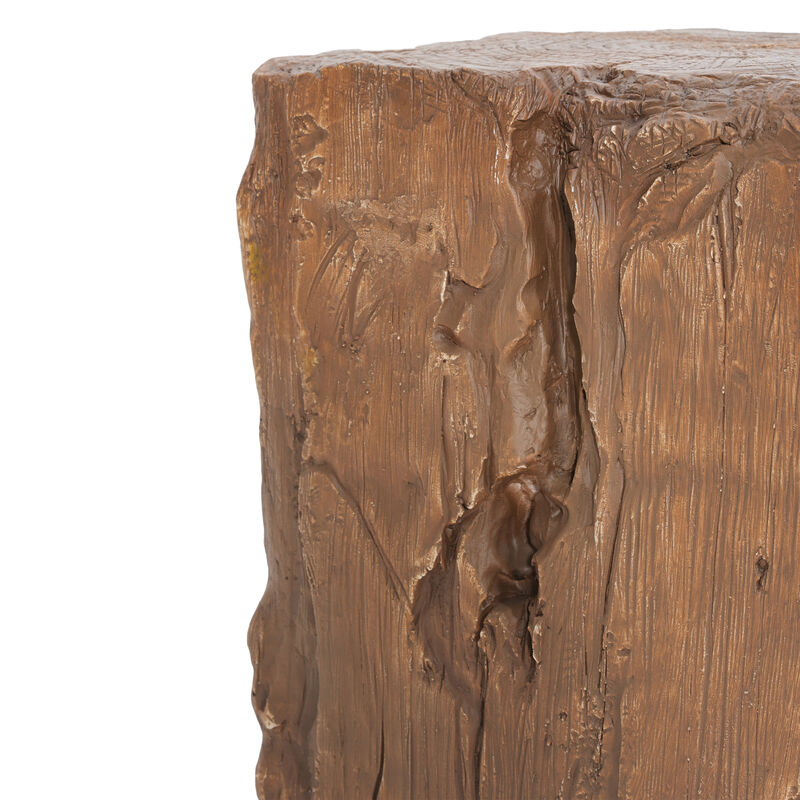 Christopher Knight Home Chasey Rustic Outdoor Stump Shape Lightweight Concrete Side Table image number 8