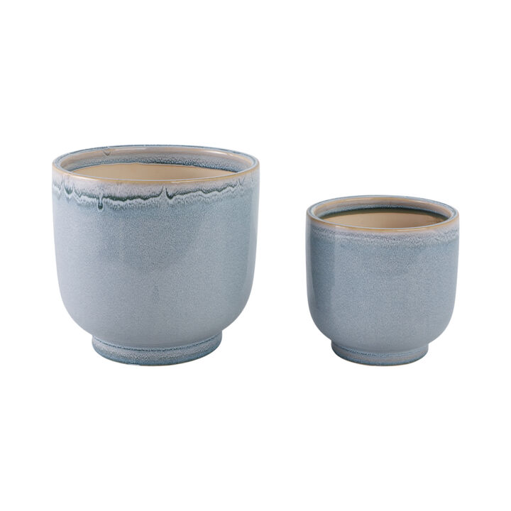 Glazed Planters (Set of 2)
