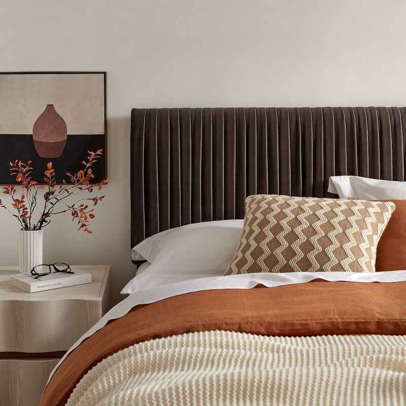 Eloise Stain-Resistant Performance Velvet Full Headboard image number 7