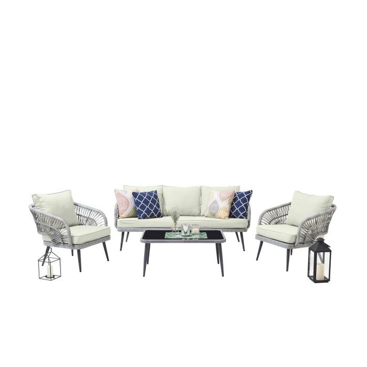 Riviera Cream Sofa Patio Set