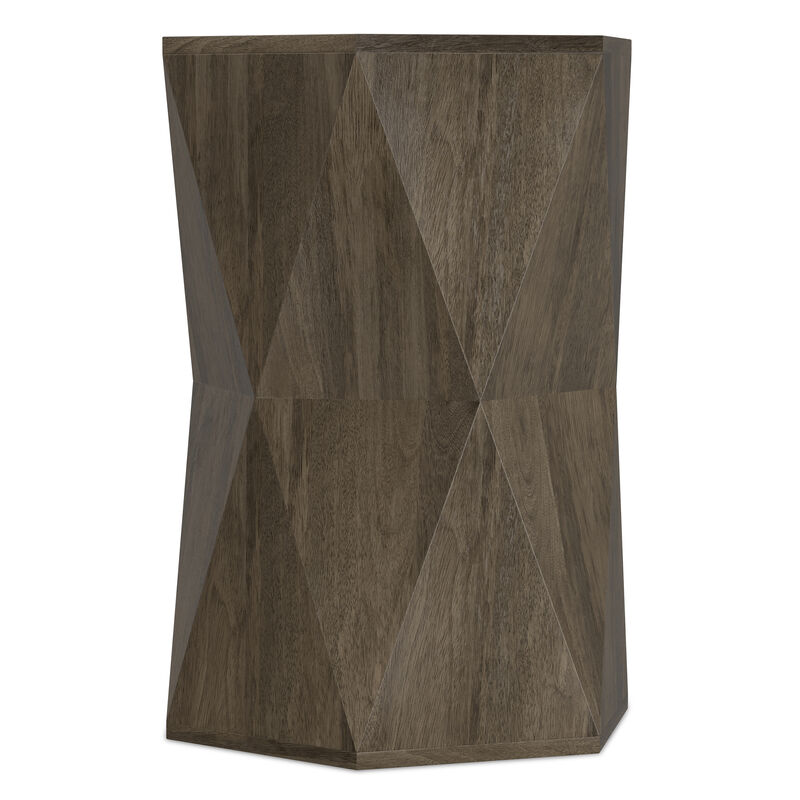 Mckinley 16 inch Wide Solid Mango Contemporary End Table in Ash Grey, Assembled