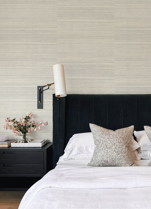 Kenter Beige Sisal Grasscloth Wallpaper