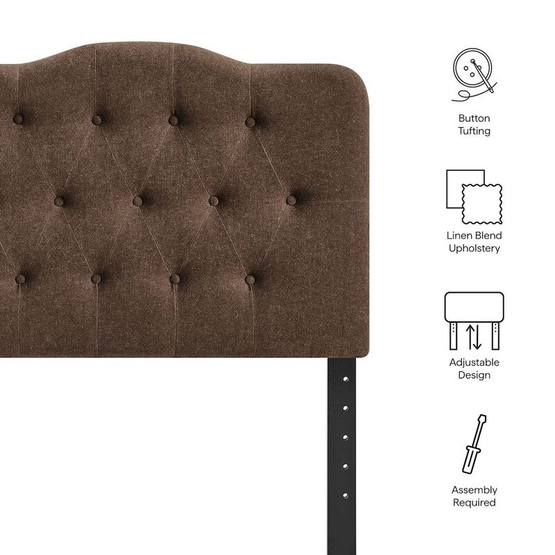 Annabel Premium Linen Blend Twin Headboard image number 1