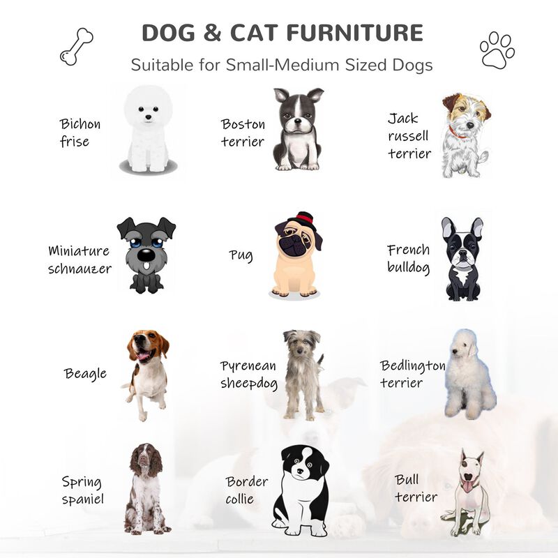 Charcoal Pet Retreat: Elevated Wicker Dog House with Removable Cushion