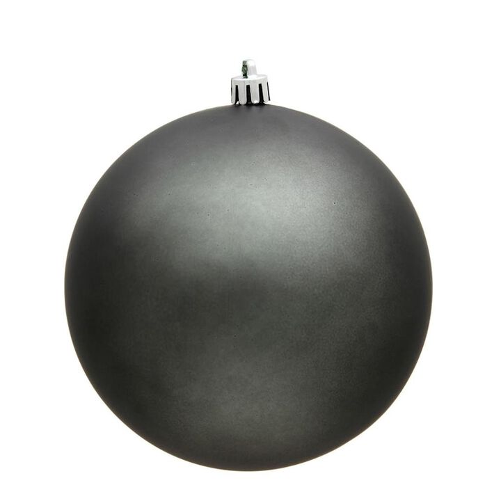 Vickerman 485989-6 Pewter Matte Ball Christmas Tree Ornament (4 pack) (N591587DMV)