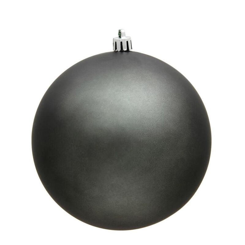 Vickerman 485989-6 Pewter Matte Ball Christmas Tree Ornament (4 pack) (N591587DMV) image number 0